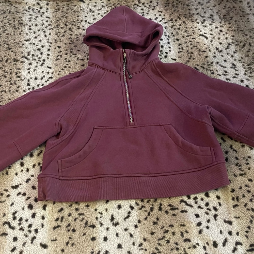 Purple Bomber Jacket with Zip-Up Closure